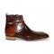 Duca Di Matiste "Pedaso" Chocolate/Brandy Genuine Italian Calf Leather Ankle Boots.